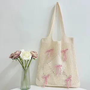 🌊✨ Cute & Comfy Crochet Beach Bag 🌼🌈 Stylish Knitted Tote for Fun Vacations! 🏖️💖