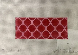 * Kate Dickerson INSLJW-37 Quatrefoil Red/ Pink Insert