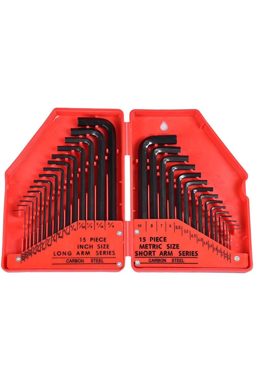10 Pack SAE & Metric Hex Allen Key Wrench Set