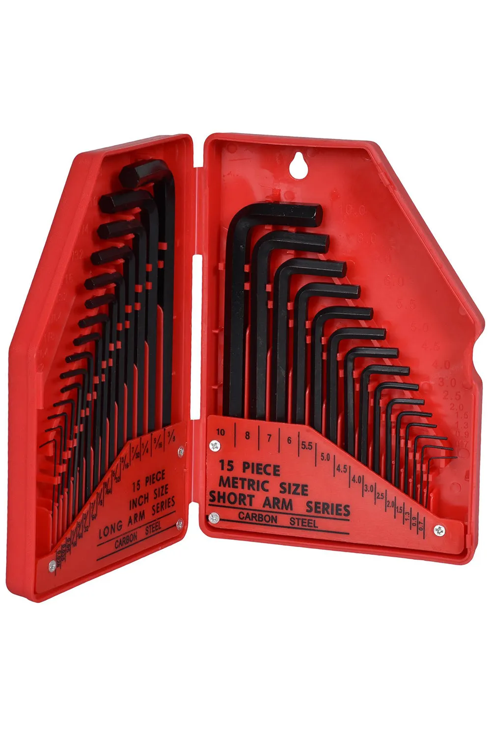 10 Pack SAE & Metric Hex Allen Key Wrench Set