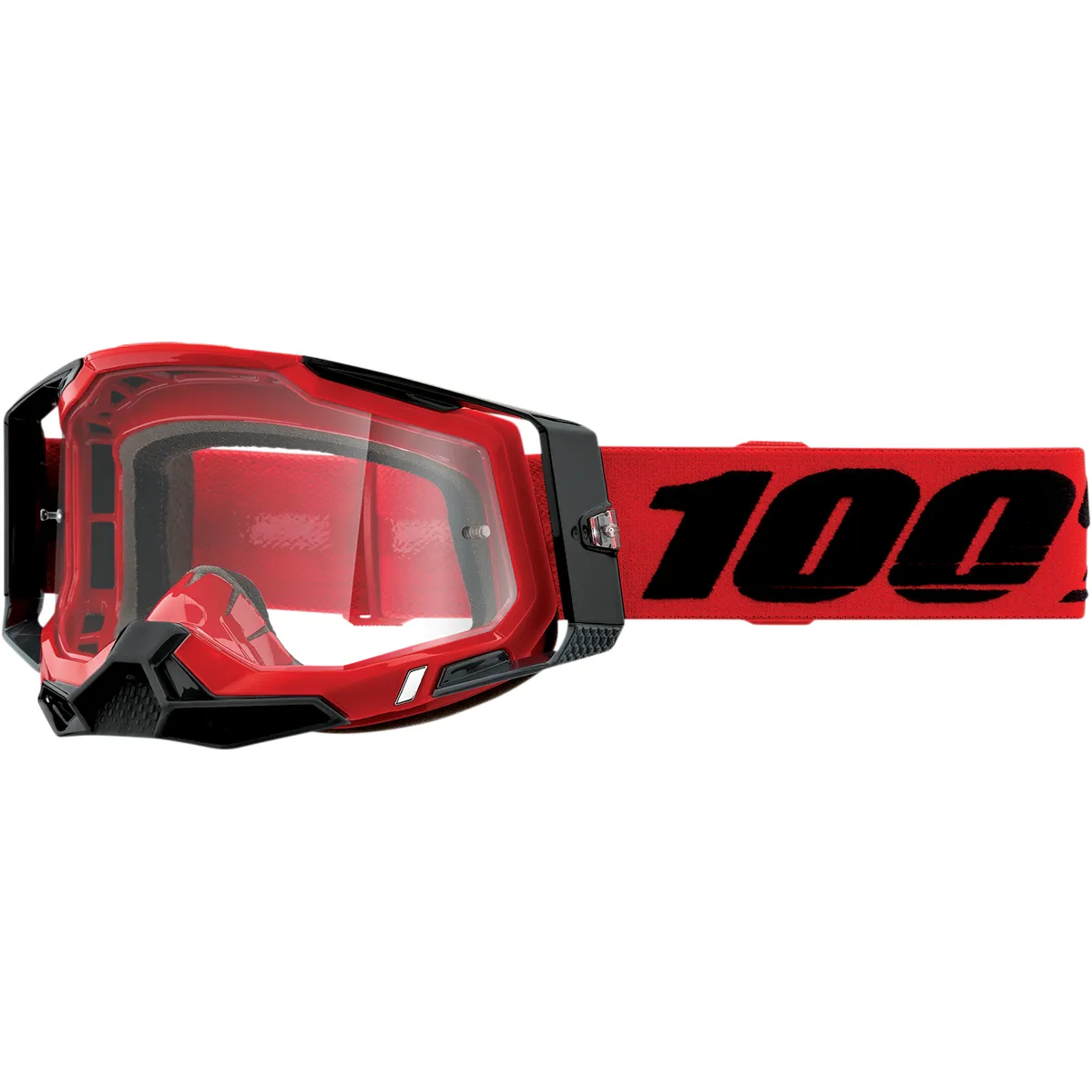 100% Racecraft 2 Goggles - Red - Clear 50121-101-03