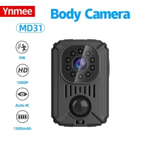 1080P Full HD Mini Body Camera with Back Clip, Voice Recording & Infrared Night Vision for Outdoors, Home Security or Office