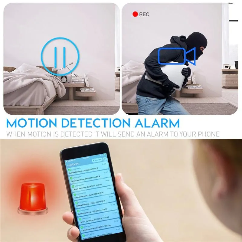 1080P Wireless Alarm Clock Security Camera Plus