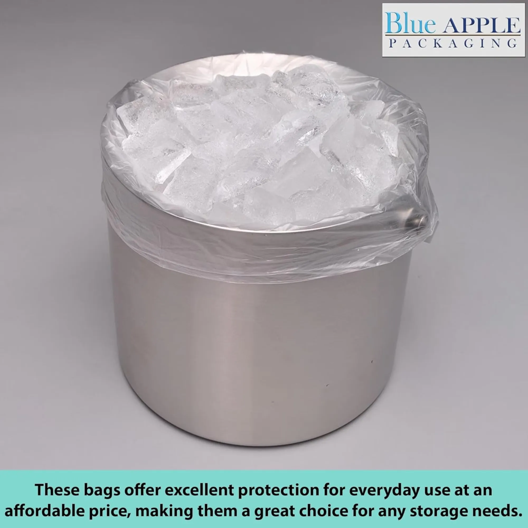 12X12 inches Ice Bucket Liner for Hospitality Industry 0.48 Mil HDPE