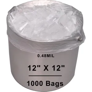 12X12 inches Ice Bucket Liner for Hospitality Industry 0.48 Mil HDPE