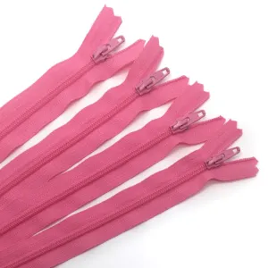 14" Zipper in Bubble Gum by Atkinson Designs