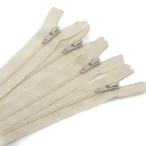 14" Zipper in Creamy by Atkinson Designs
