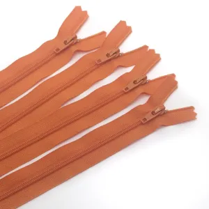 14" Zipper in Orange Peel by Atkinson Designs