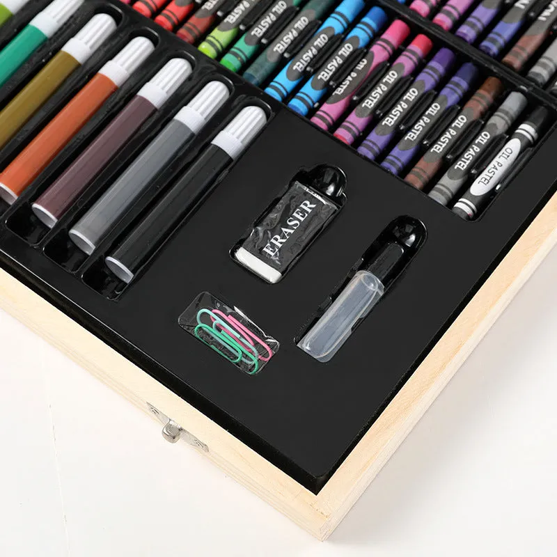 180pc Wooden Colourful Art Set