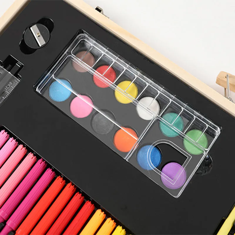 180pc Wooden Colourful Art Set