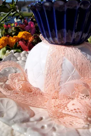 1¼" PEACH CLUNY PICOT VINTAGE LACE TRIM