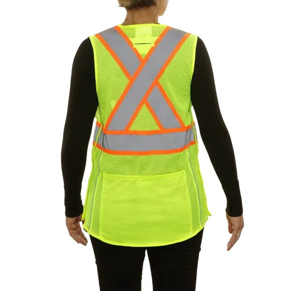 24-540GX Women's Breakaway Safety Vest w/ X-Back & Contrasting Trim