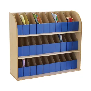 3-Shelf Maple Bookcase (Blue)
