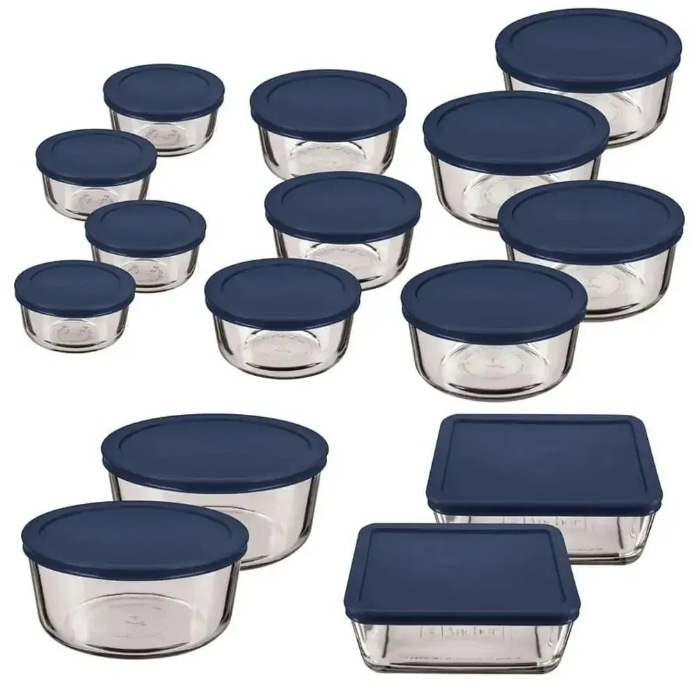 30-Piece Hocking Clear Glass Storage Set