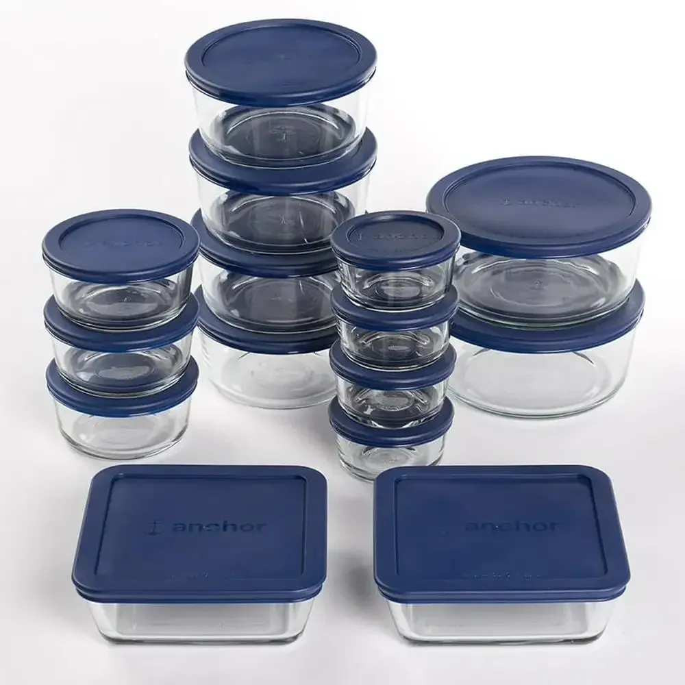 30-Piece Hocking Clear Glass Storage Set