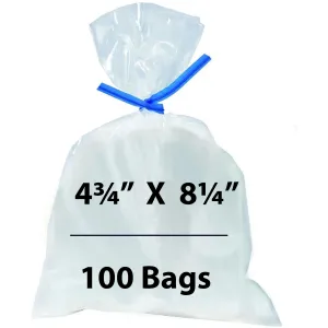 4.75X8.25 inches Polypropylene Bags 1.5 Mil Clear Flat