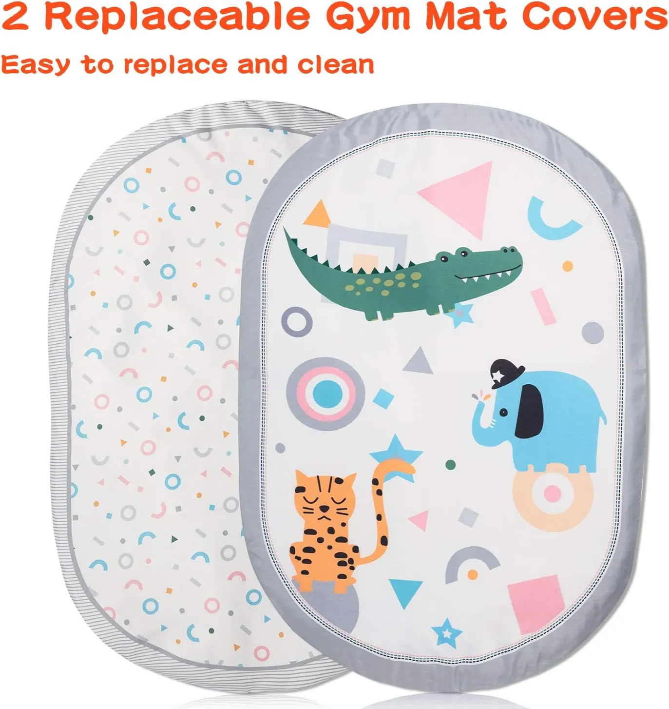 7-in-1 Five Senses Multipurpose Activity Baby Gym | Washable Baby Play Mat | 2 Detachable Non-Slip Mats