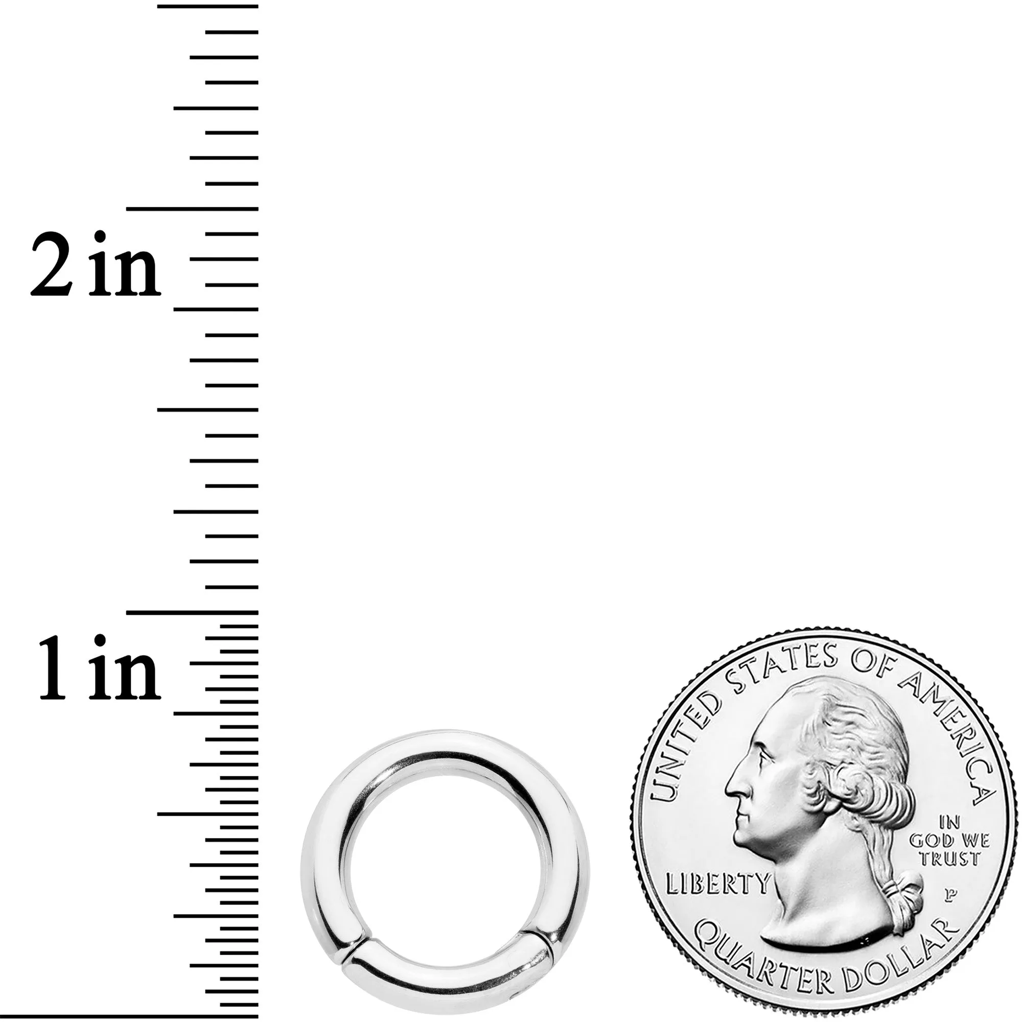 8 Gauge 1/2 Stainless Steel Hinged Segment Ring
