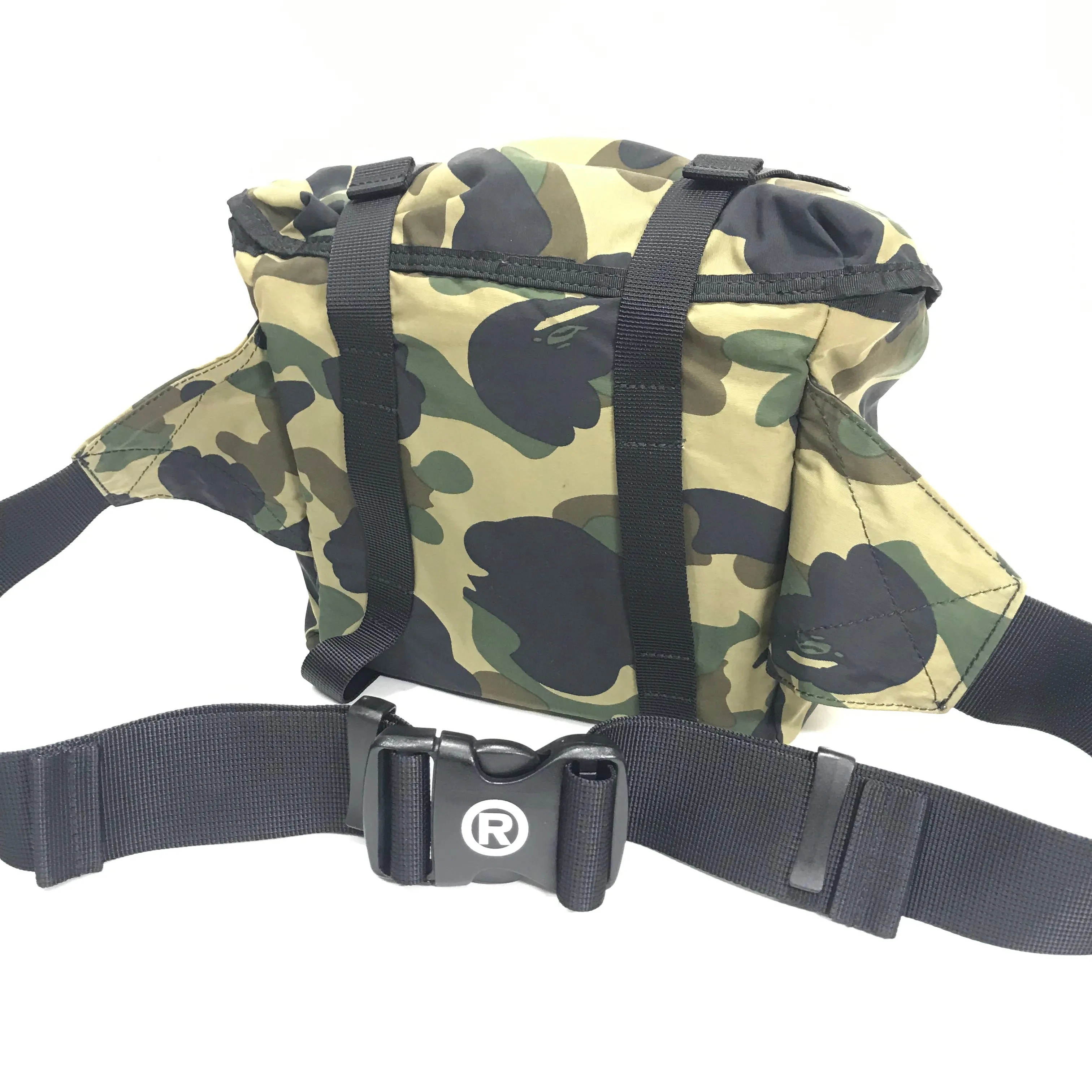 A Bathing Ape Bape Classics 1st Camo Waist / Shoulder Bag Green