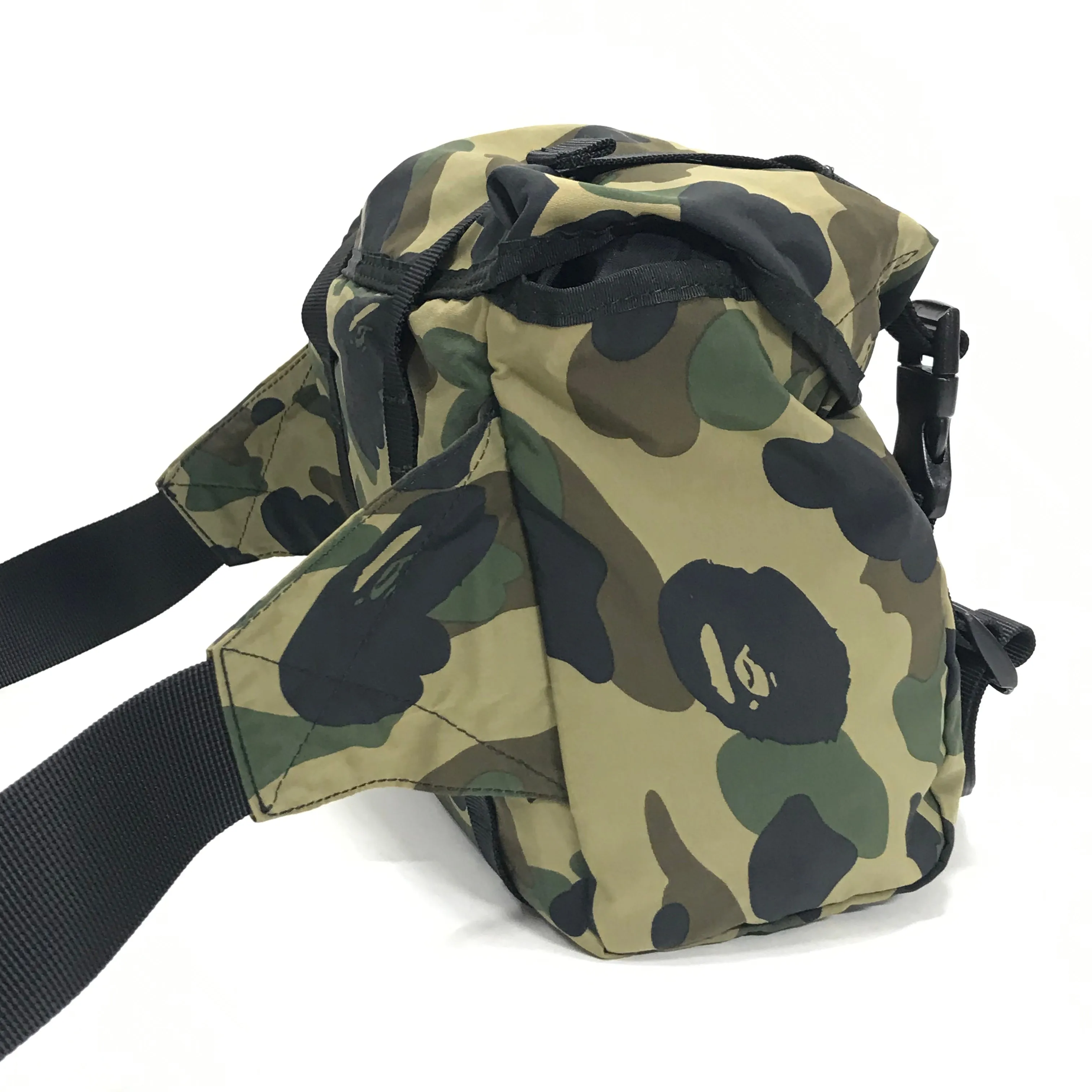 A Bathing Ape Bape Classics 1st Camo Waist / Shoulder Bag Green