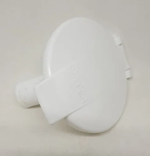 AC41 Water Filler with Hinged Lid White Standard Tank Filler