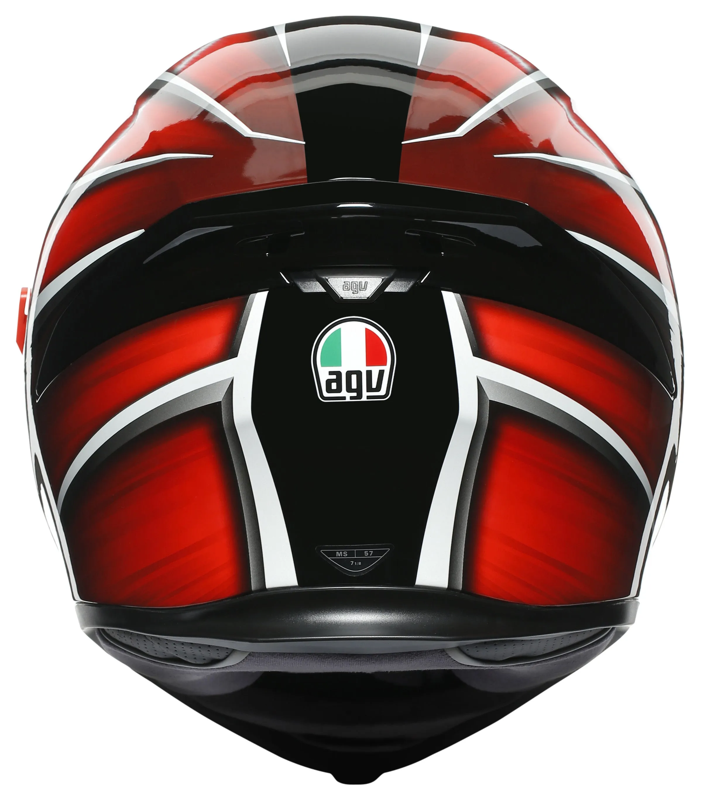 AGV K-5 S Full-Face Motorcycle Helmet - Tempest Black/Red Graphic