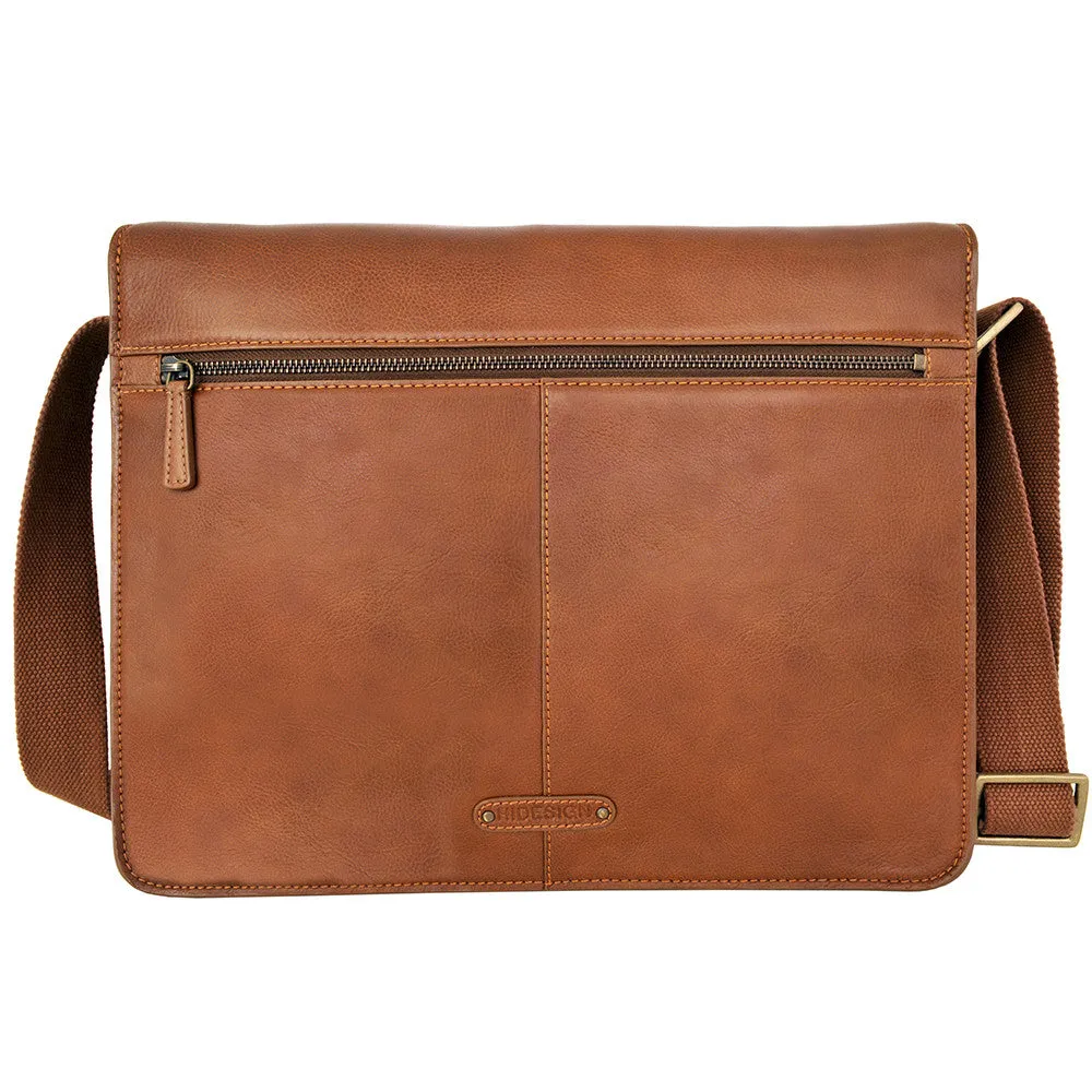 Aiden Genuine Leather 15 Inch Laptop Shoulder Messenger Business Bag for Men & Women