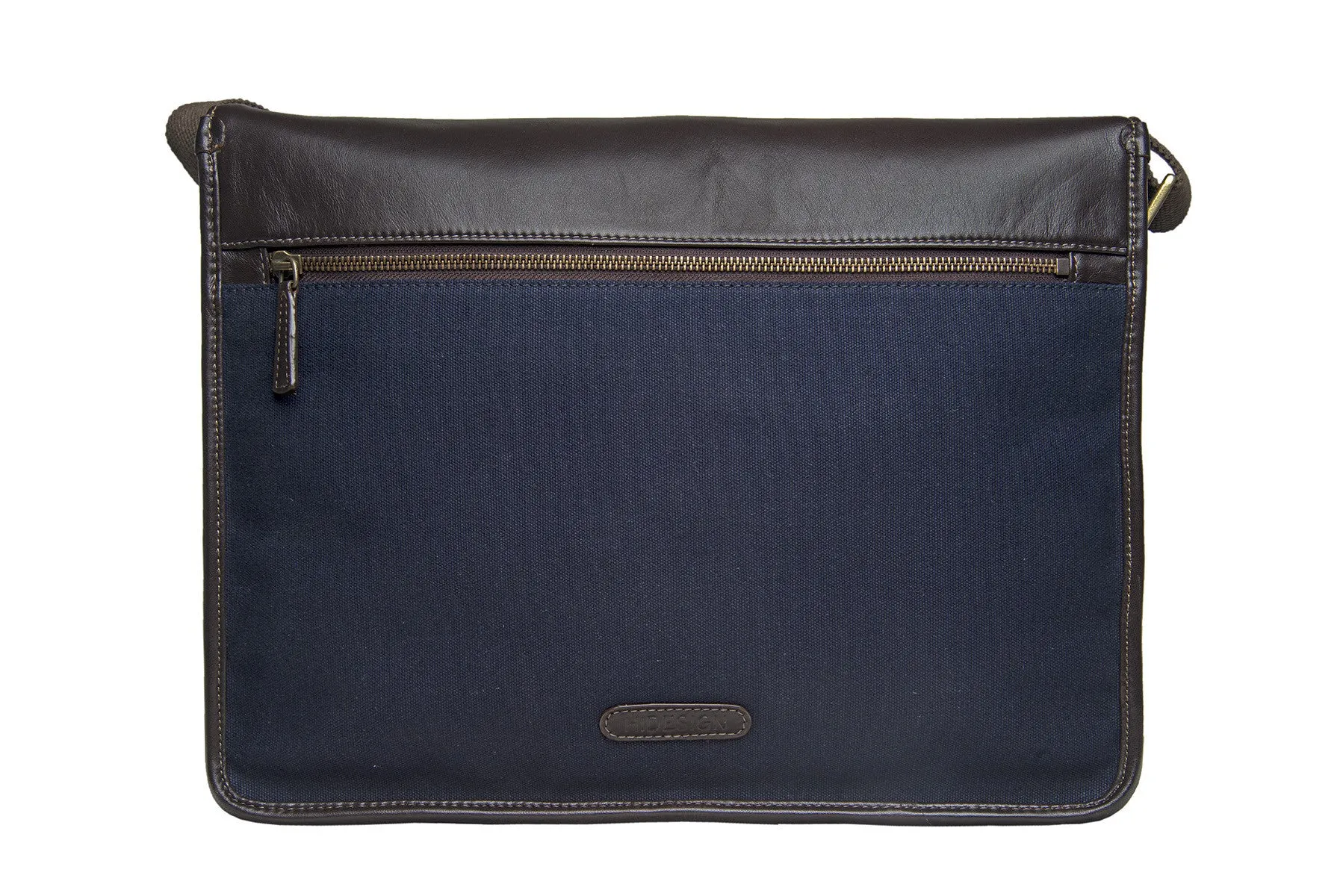 Aiden Genuine Leather and Canvas 15 Inch Laptop Shoulder Messenger Business Bag for Men & Women