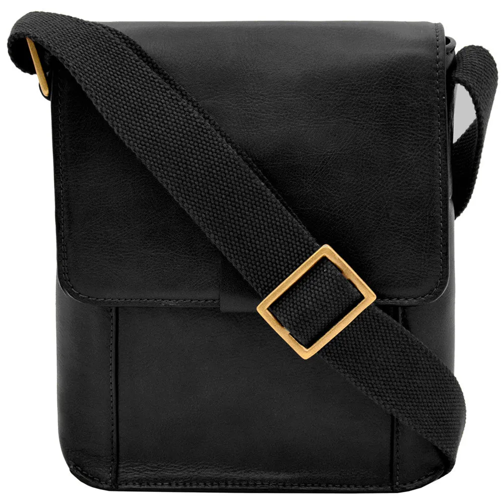 Aiden Genuine Leather Mini Crossbody Men/Women Messenger Bag/Travel Bag / 10.5" iPad Bag