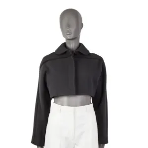 ALAÏA Gray Braid-Trim Bolero Size 38