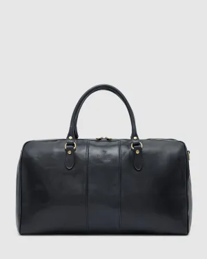 Albertis Blue - Leather Duffle Bag