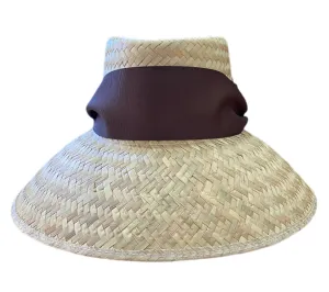 Amaryllis Sun Hat - Brown Wide & Short Grosgrain Ribbon