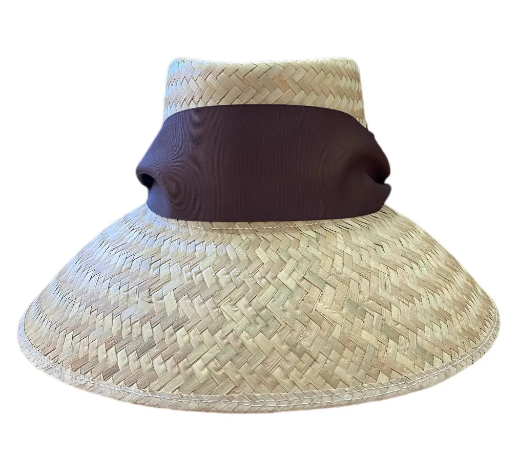 Amaryllis Sun Hat - Brown Wide & Short Grosgrain Ribbon