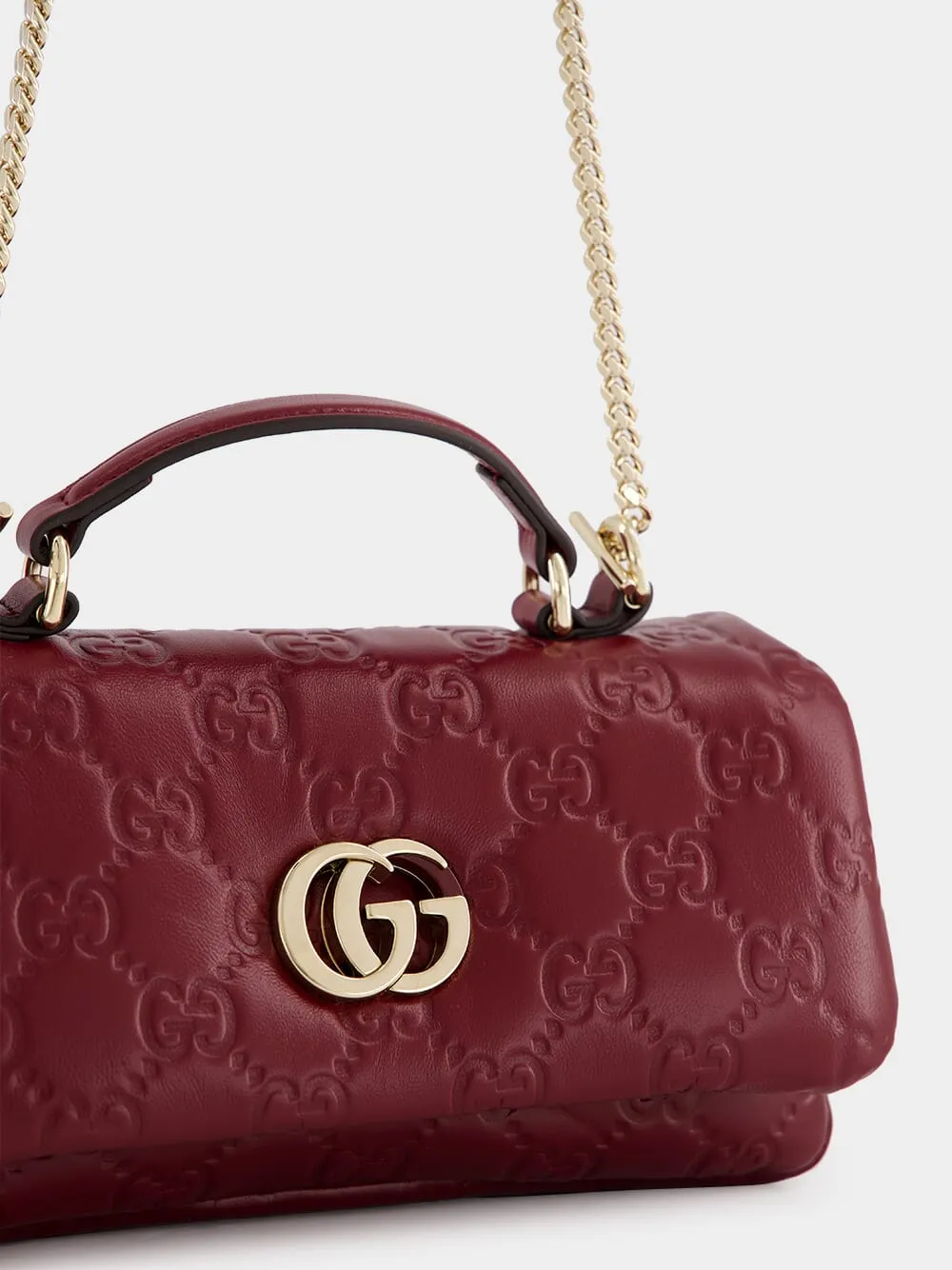 Ancora Red GG Milano Mini Top Handle Bag