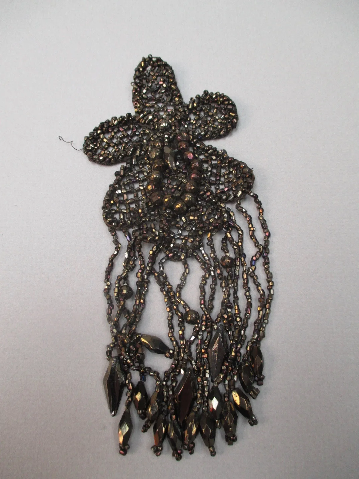 Antique 1920s  beaded appliques set of 3