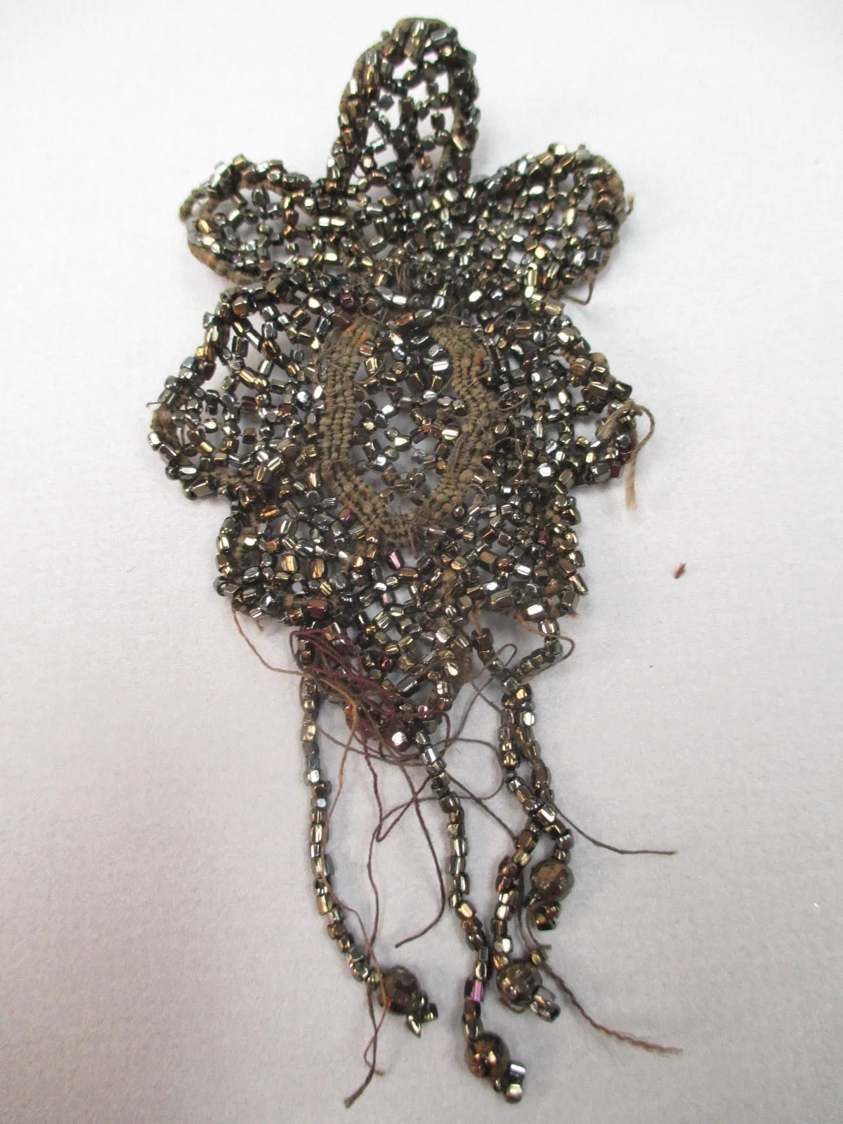 Antique 1920s  beaded appliques set of 3