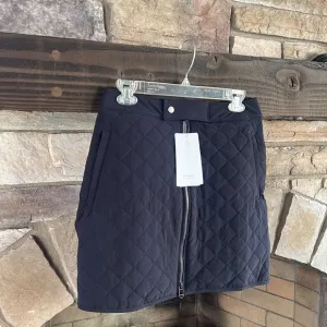 Athleta Quilted Black Jupe Apres Ski Skirt Black size 8 NWT