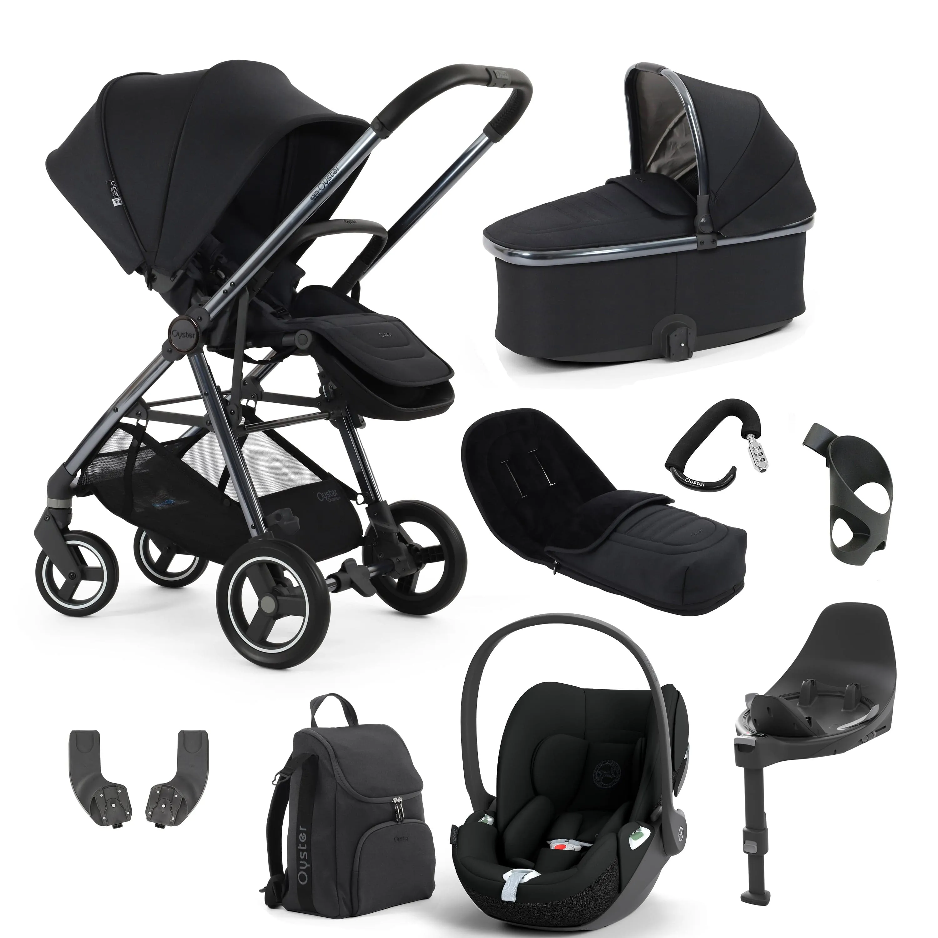 BabyStyle Oyster Gravity  9 Piece Bundle - Carbonite