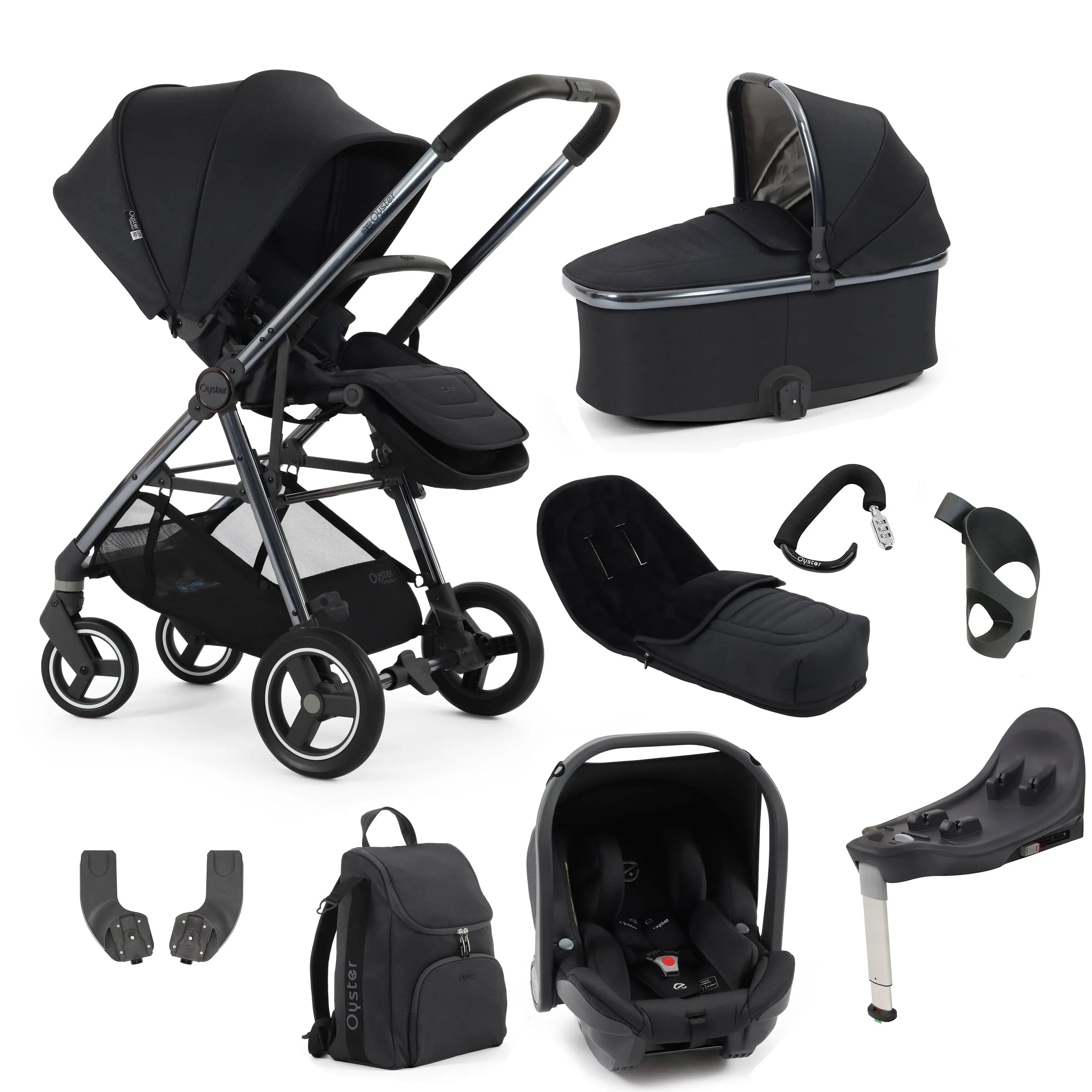 BabyStyle Oyster Gravity  9 Piece Bundle - Carbonite