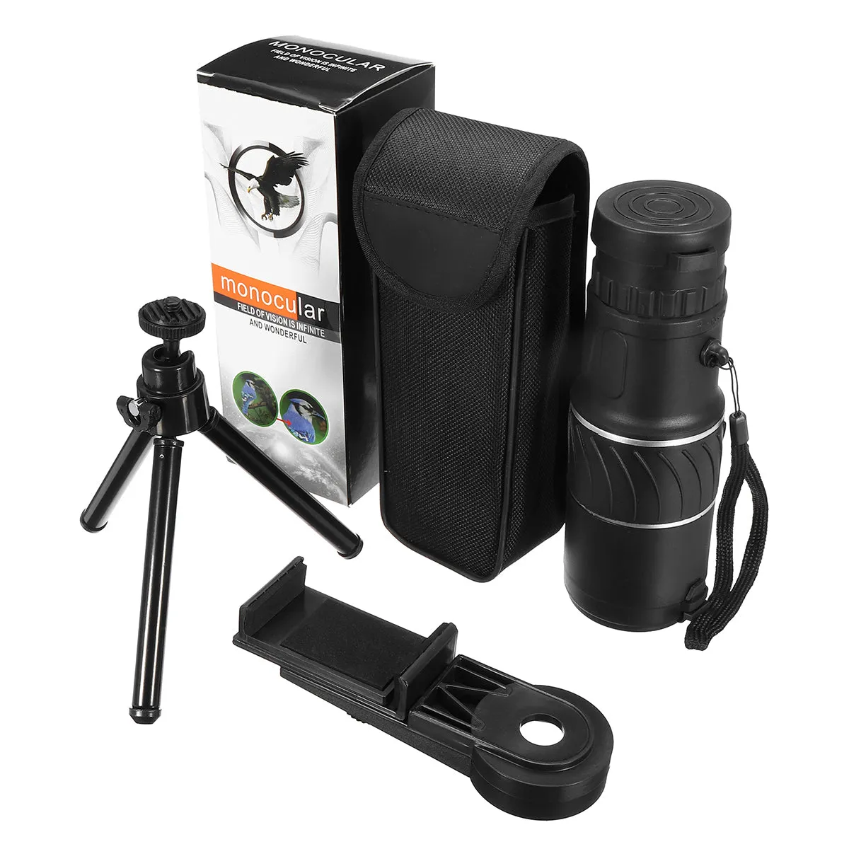 Bakeey 16x52 Dual Focus HD Monocular Telescope Camera  Phone Clip Tripod for Smartphones