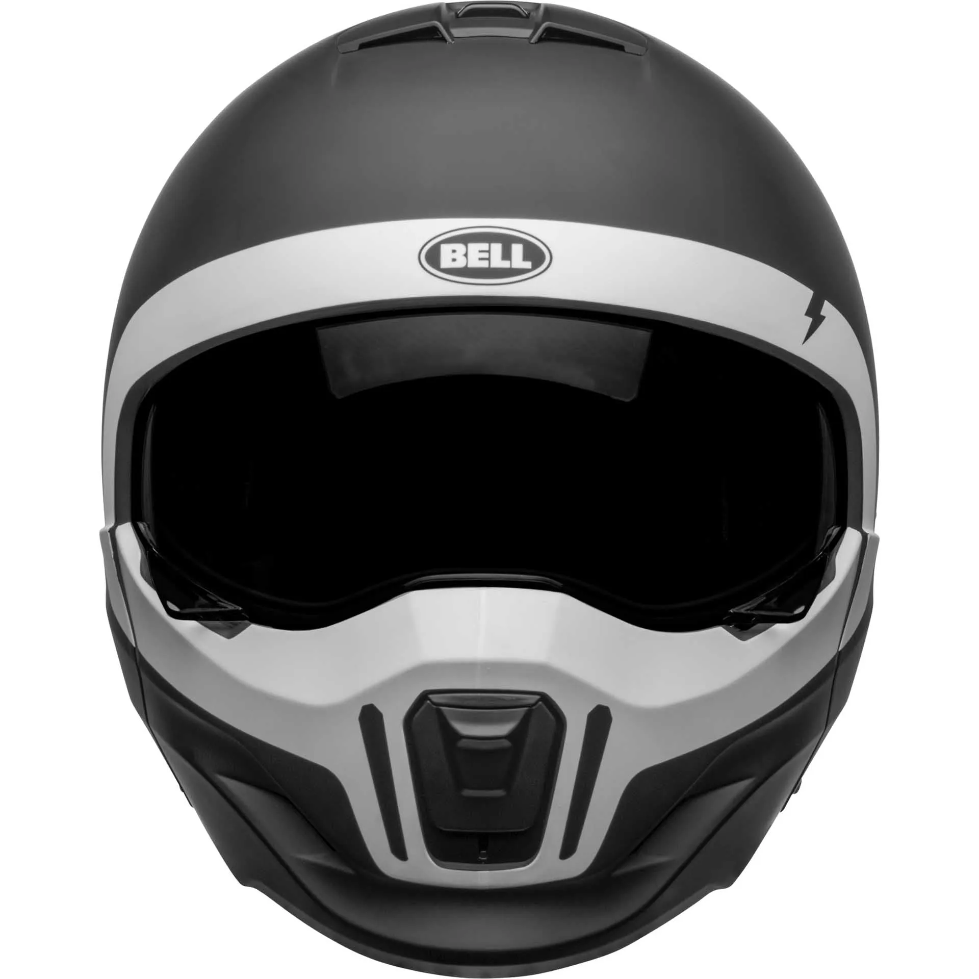 Bell Broozer Motorcycle Full Face Helmet Cranium Matte Black/White
