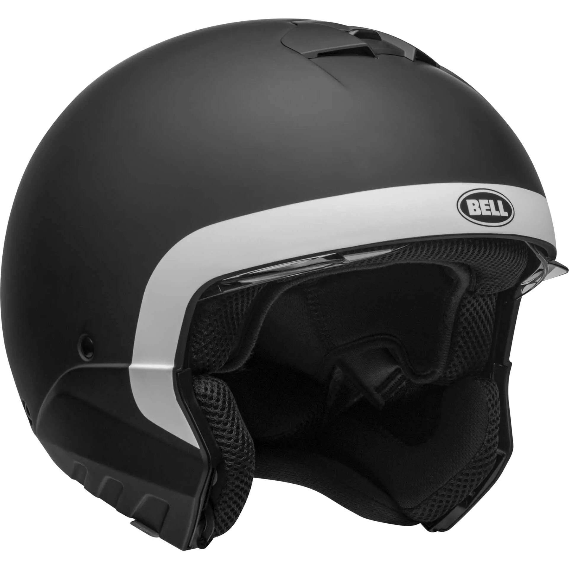 Bell Broozer Motorcycle Full Face Helmet Cranium Matte Black/White