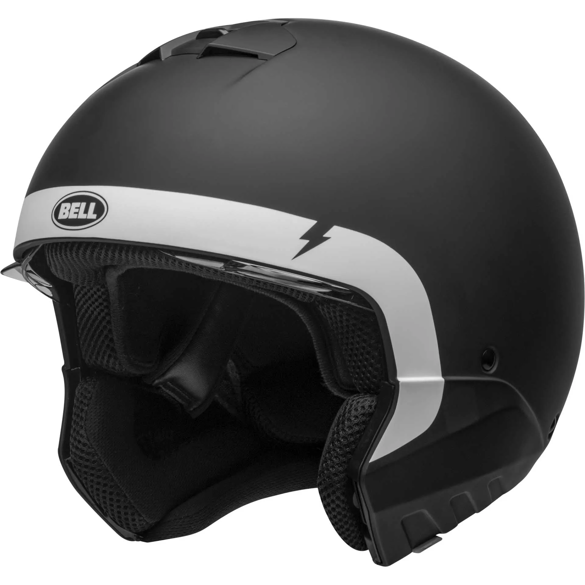 Bell Broozer Motorcycle Full Face Helmet Cranium Matte Black/White