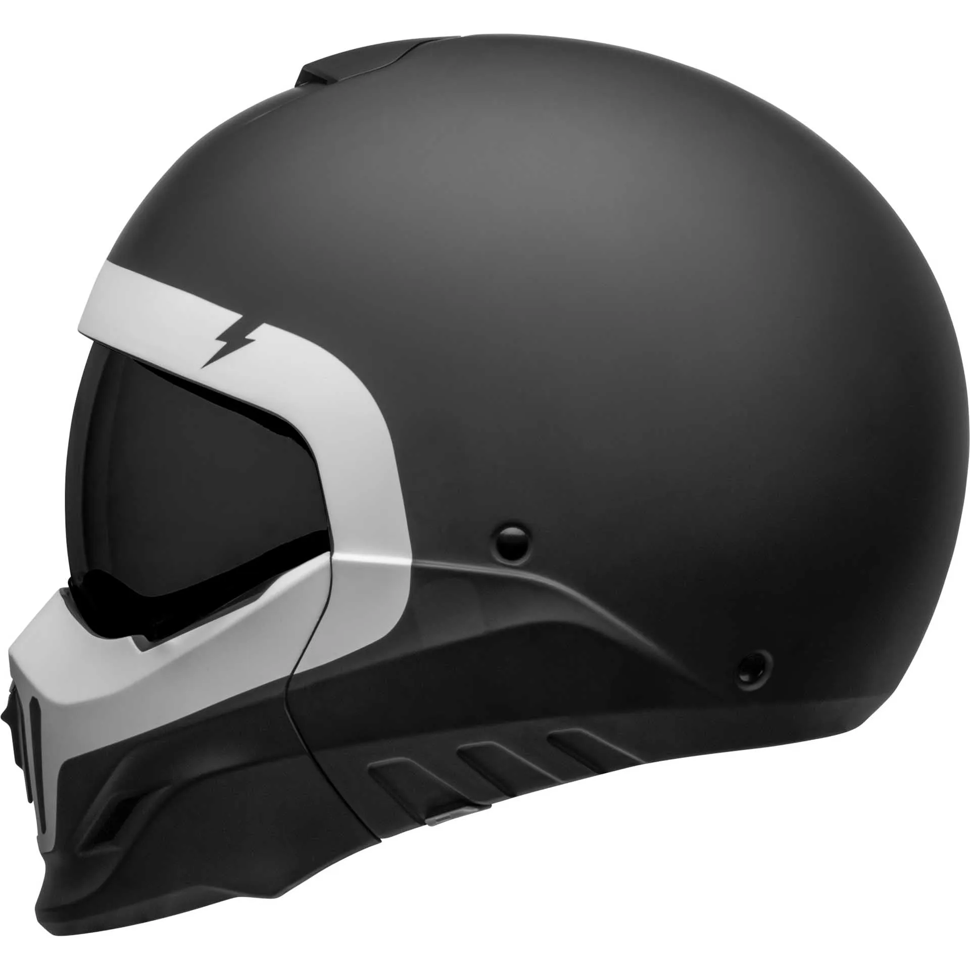 Bell Broozer Motorcycle Full Face Helmet Cranium Matte Black/White