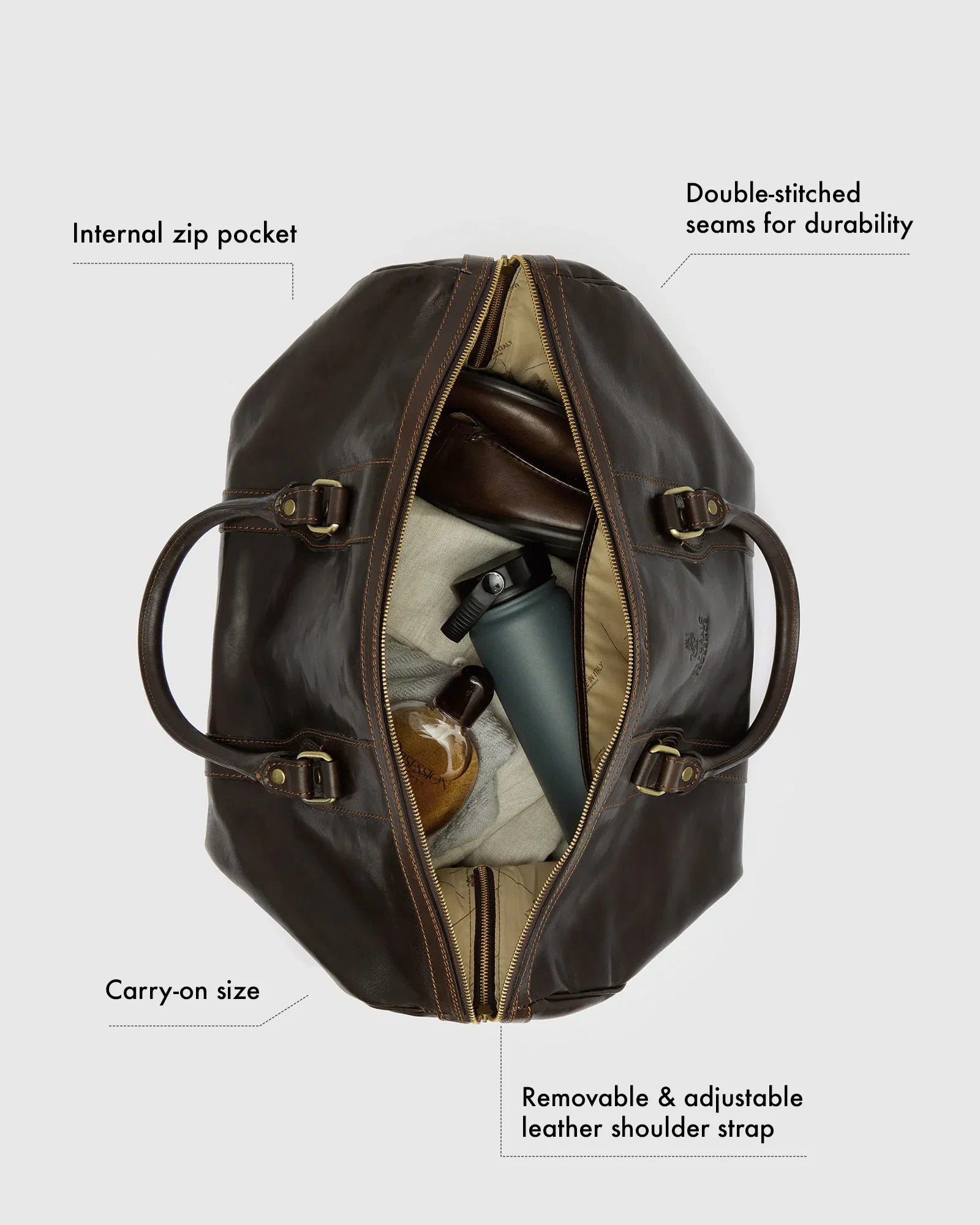 Beltrami Tan - Leather Duffle Bag