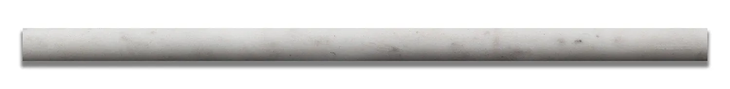 Bianco Venatino Marble Honed 1/2 X 12 Pencil Liner Trim Molding - Standard Quality - BOX of 15 PCS.