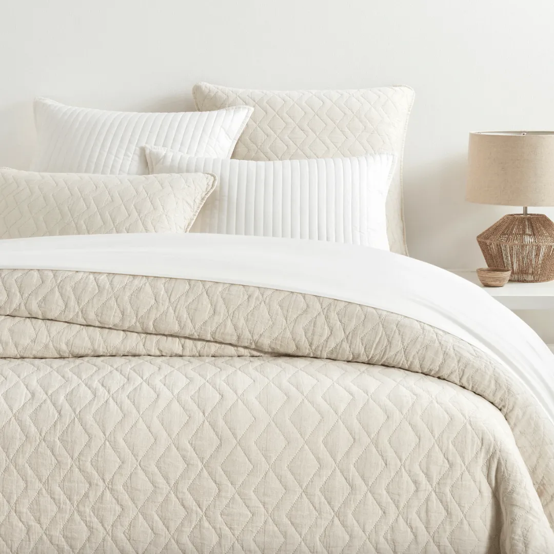 Birdie Natural Quilted Sham