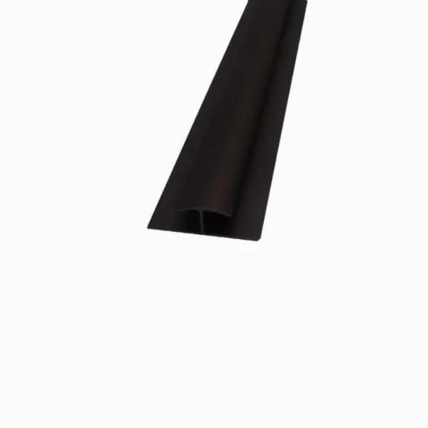 Black H Trim Joining Trim For 8mm Wall Cladding PVC Bathroom Panels 2.6m Long