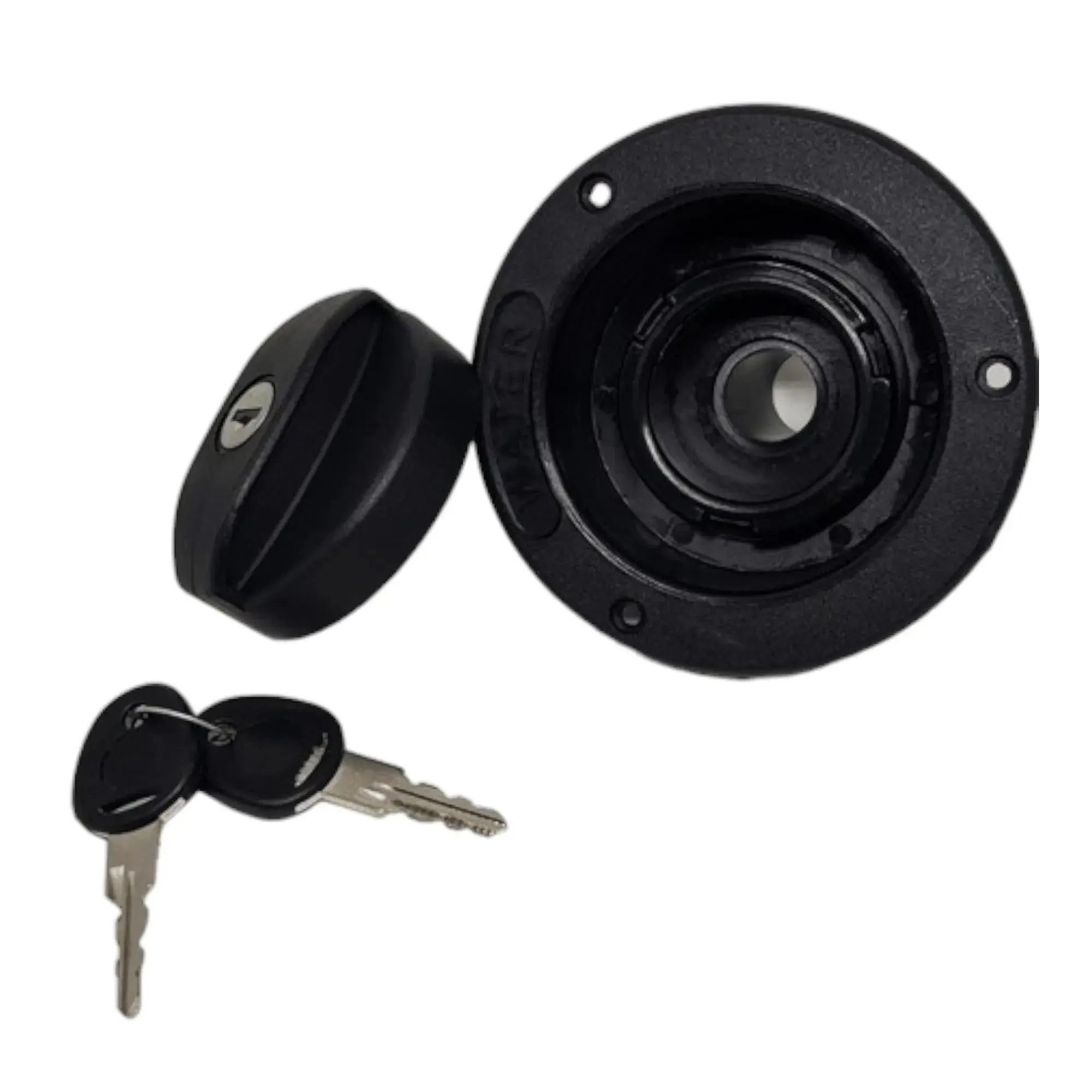 Black Lockable Water Filler Complete with Cap and Keys for  RV and Caravans