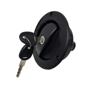 Black Lockable Water Filler Complete with Cap and Keys for  RV and Caravans
